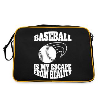 joueur de baseball, joueur de baseball, joueur de baseball de l’équipe de baseball, joueur de baseball - Sac Retro - noir/or - Dos
