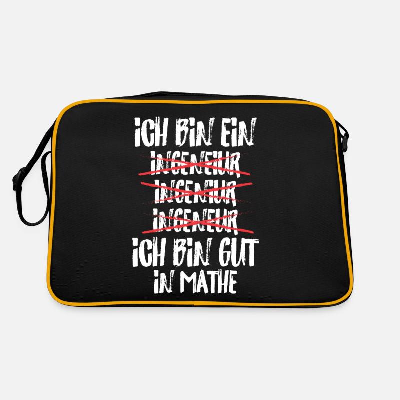 Ich Bin Ingenieur Ich Bin Gut In Mathe Deutsch Retro Tasche
