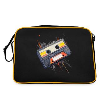 Cassette Musique Mixtape Lecteur de Cassettes des années 80 - Sac Retro - noir/or - Dos