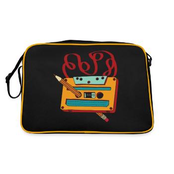 Cassette Musique Mixtape Lecteur de Cassettes des années 80 - Sac Retro - noir/or - Dos
