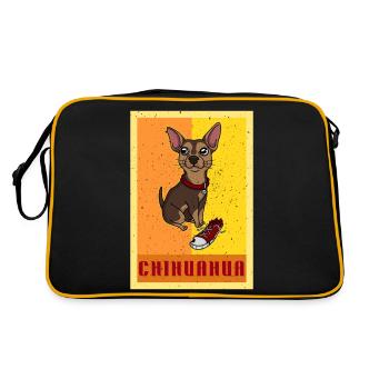 Sneaker Chihuahua Retro Dog - Retro Bag - black/gold - Back