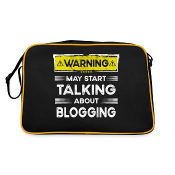 Talking about blogging funny - Retro Bag - black/gold - Back