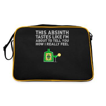 Dieser Absinth schmeckt so, wie ich mich wirklich fühle, zu trinken - Retro Tasche - Schwarz/Gold - Hinten