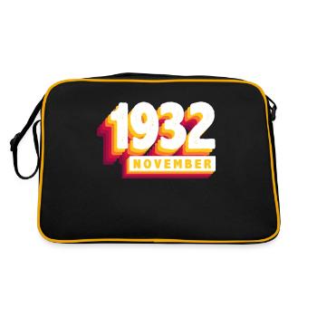 Novembre 1932 91 Ans Homme Femme Anniversaire - Sac Retro - noir/or - Dos