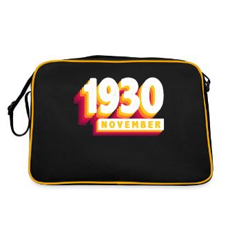 November 1930 93 Years Man Woman Birthday - Retro Bag - black/gold - Back