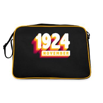 Novembre 1924 99 Ans Homme Femme Anniversaire - Sac Retro - noir/or - Dos