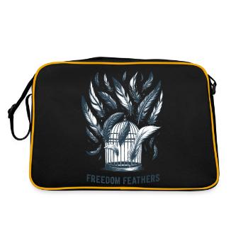 Freedom Feathers : S’envoler vers la libération - Sac Retro - noir/or - Dos
