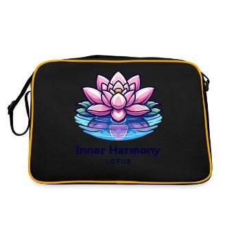 Inner Harmony Lotus - Eau sereine et design de fleurs - Sac Retro - noir/or - Dos