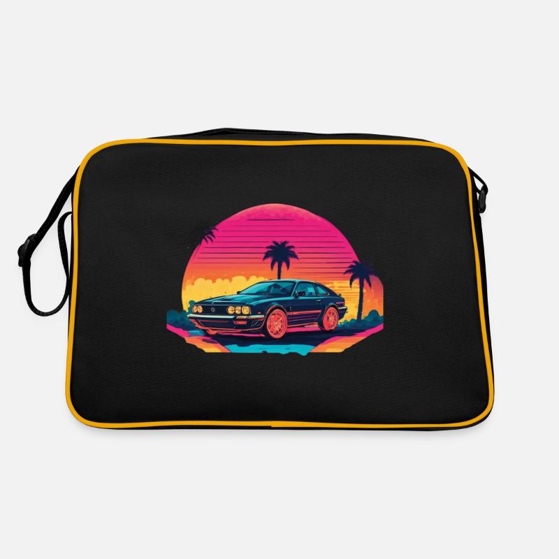 Voiture vintage - Sac Retro - noir/or