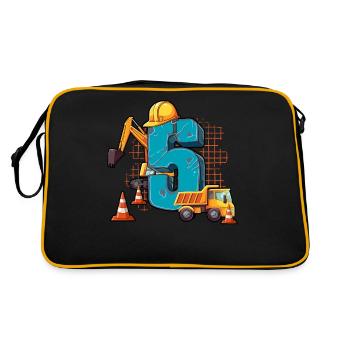 Construction Machinery 5th Birthday - Retro Bag - black/gold - Back