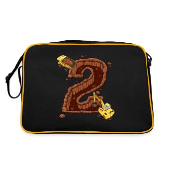 Construction Machinery 2nd Birthday - Retro Bag - black/gold - Back
