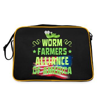 Alliance des éleveurs de vers d’Amérique - Sac Retro - noir/or - Dos