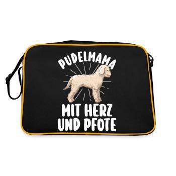 Caniche chien - Sac Retro - noir/or - Dos