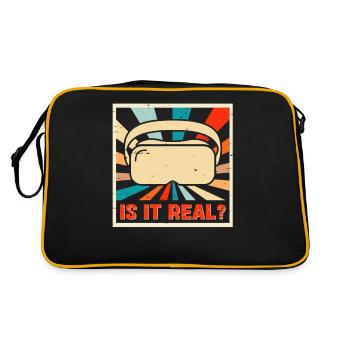 Ist Es Real? - Virtuelle Realität Digitale Welt - Retro Tasche - Schwarz/Gold - Hinten