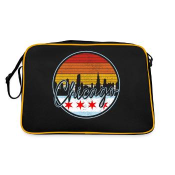 Chicago, Illinois - Retro Bag - black/gold - Back