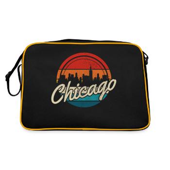Chicago, Illinois - Retro Bag - black/gold - Back