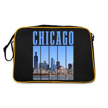 Chicago, Illinois - Retro Bag - black/gold - Back