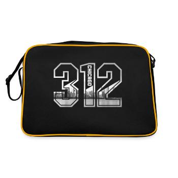 Chicago, Illinois - Retro Bag - black/gold - Back