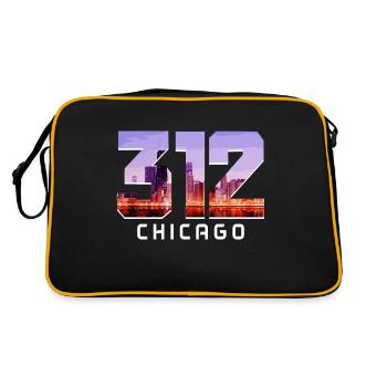 Chicago, Illinois - Retro Bag - black/gold - Back