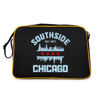 Southside Chicago, Illinois - Retro Bag - black/gold - Back