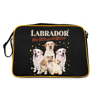 Labrador plus fidèle que les Hommes - Sac Retro - noir/or - Dos