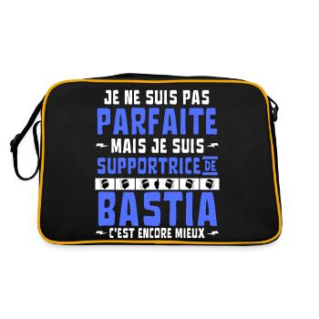 Pas Parfaite mais Supportrice de Bastia - Sac Retro - noir/or - Dos