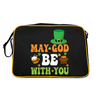 May God Be With You St. Patrick's Day - Retro Bag - black/gold - Back