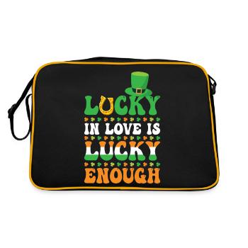 Lucky In Love Is Lucky Enough St. Patrick's Day - Retro Bag - black/gold - Back
