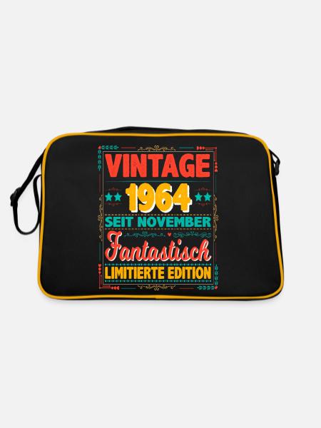 November 1964 Vintage Fantastisch 59 Jahren Mann - Retro Tasche - Schwarz/Gold