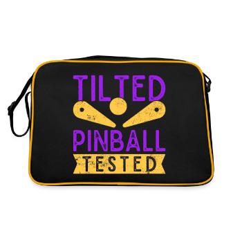 Tilted Pinball Tested Pinball Machine Arcade Game - Retro Tasche - Schwarz/Gold - Hinten