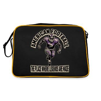 Touchdown Unsere American Football Kollektion - Retro Tasche - Schwarz/Gold - Hinten