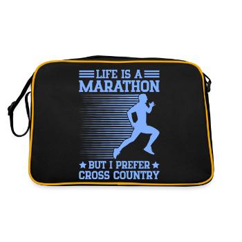 Funny XC Running Gift XC Runner Edition - Retro Bag - black/gold - Back