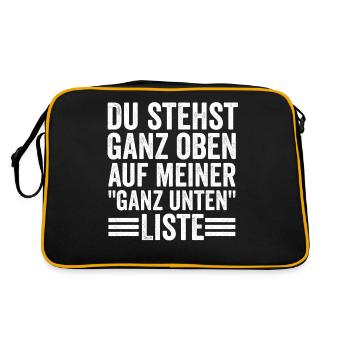 Travail Collègue Bureau Humour Travail Drôles Dictons - Sac Retro - noir/or - Dos