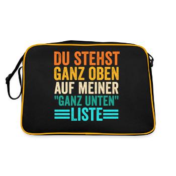 Travail Collègue Bureau Humour Travail Drôles Dictons - Sac Retro - noir/or - Dos