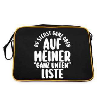 Travail Collègue Bureau Humour Travail Drôles Dictons - Sac Retro - noir/or - Dos