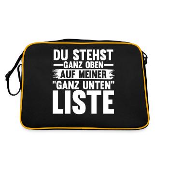 Travail Collègue Bureau Humour Travail Drôles Dictons - Sac Retro - noir/or - Dos