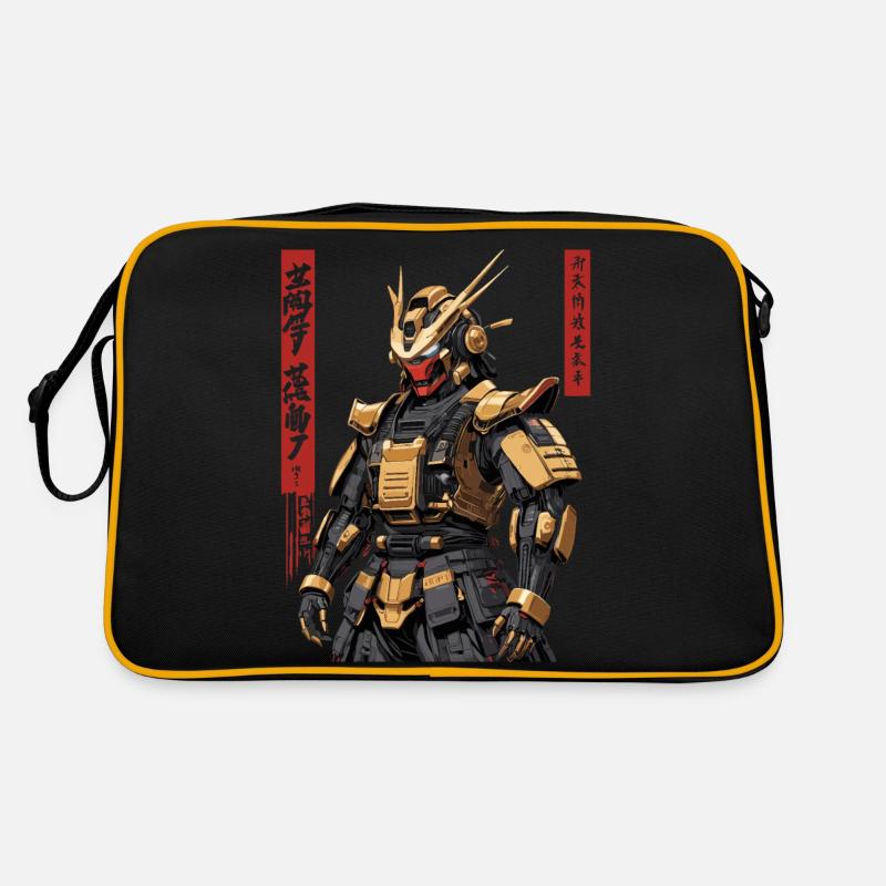 Samurai-Roboter Retro Tasche