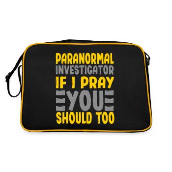 If Ghost Hunter Pray You Should Too Paranormal Gif - Retro Bag - black/gold - Back