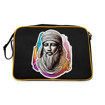 Egypt / Pharaoh / Mummies / Hieroglyphics / Sphinx - Retro Bag - black/gold - Back