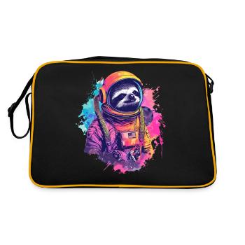 Astronaute paresseux - Un voyage dans l’espace - Sac Retro - noir/or - Dos