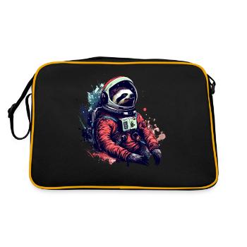 Astronaute paresseux - Un voyage dans l’espace - Sac Retro - noir/or - Dos