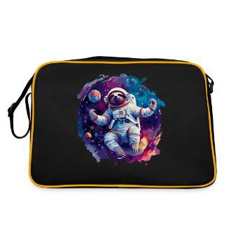 Astronaute paresseux - Un voyage dans l’espace - Sac Retro - noir/or - Dos