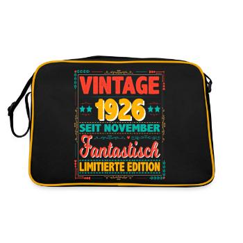 Novembre 1926 Vintage Fantastique 97 Ans Homme - Sac Retro - noir/or - Dos