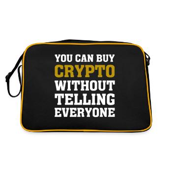 Vous pouvez acheter des crypto-monnaies sans dire drôle à tout le monde - Sac Retro - noir/or - Dos