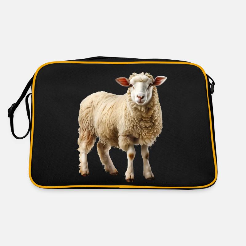 Das Schaf ist ein Landschaftspfleger Retro Tasche