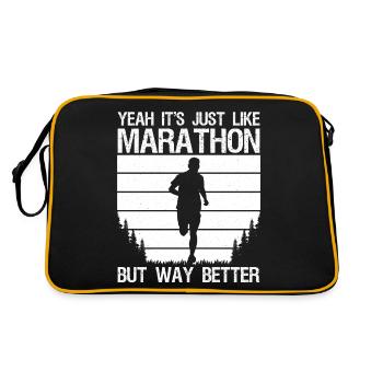 Runn Country Runner and XC Coach - Unique Cross - Retro Bag - black/gold - Back