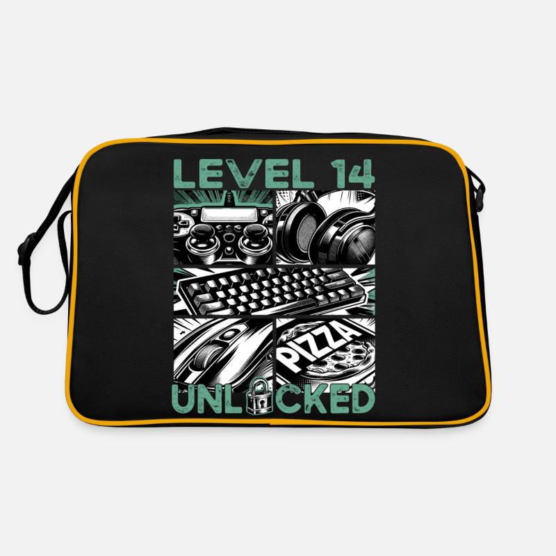 Birthday Level 14 Unlocked Gaming & Gamblers Retro Bag