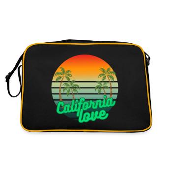 Kalifornische Liebe - Retro Tasche - Schwarz/Gold - Hinten