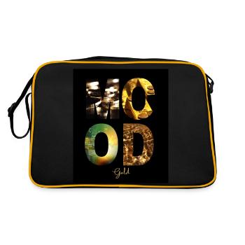 Gold Mood - Der Glanz des Reichtums - Retro Tasche - Schwarz/Gold - Hinten