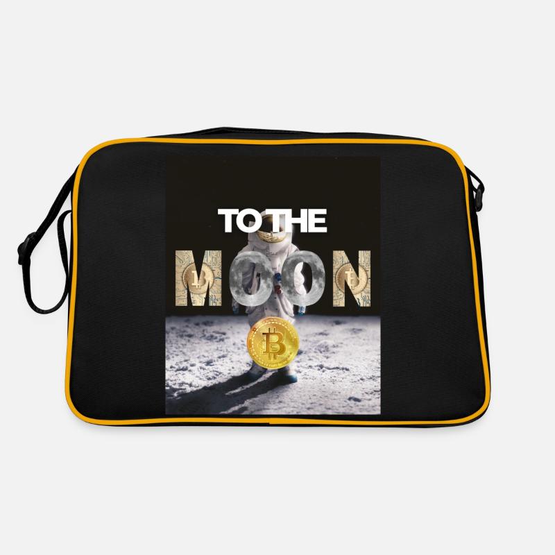 Bitcoin to the Moon - Version 7 Retro Tasche
